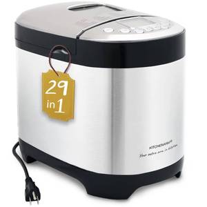 lot 19414 image: KITCHENARM 29-in-1 SMART Bread Machine with Gluten Free Setting 2LB 1.5LB 1LB Bread Maker Machine with Homemade Cycle - Stainless Steel Breadmaker with Recipes Whole Wheat Bread Making Machine