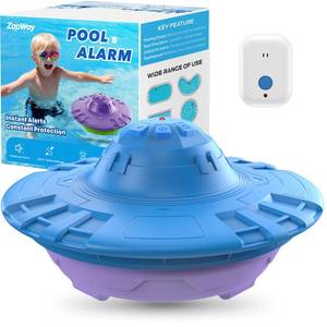 lot 20017 image: Pool Alarm with Indoor Receiver, 110dB Ultra Loud Floating Alarm for Inground & Above Ground Pools, Adjustable Sensitivity for Backyard Water Safety with Children & Pets, Navy-Violet