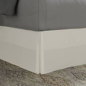 lot 20024 image: Todays Home Classic Tailored, Microfiber, 14 Drop Length Bed Skirt Dust Ruffle, Twin, Ivory TOH25014IVOR01