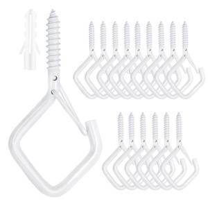 lot 20400 image: Viweolm 15 Pcs White Eye Hooks Screw Heavy Duty,Ceiling Hooks for Hanging Plants,String Lights,Cup,Wind Chime,Bird Feeders. Plant Hanger Indoor&Outdoor
