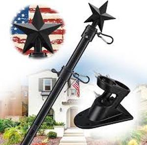 lot 1691 image: American flag stand black