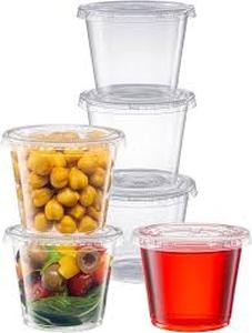 lot 2212 image: Pantry Value 5.5 oz Portion Cups with Lids - 100 Count