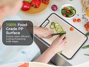 lot 5493 image: Multifunctional Double Sided Cutting Board Set
