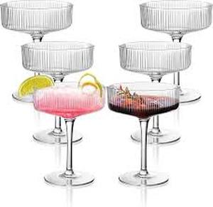 lot 9445 image: AMYOOLE Luxe Coupe Glassware Set of 6