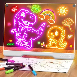 lot 11059 image: LED Note Board Drawing Set with Erasable Liquid Chalk Markers