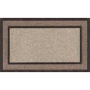 lot 14453 image: Brown Border Area Rug 27 x 17in