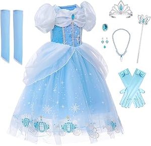 lot 14454 image: Frozen Elsa Princess Costume Set with Wand and Crown 110