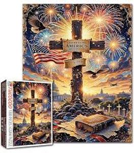 lot 20417 image: Celebrating Americas Spirit 1000 Piece Jigsaw Puzzle