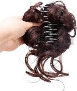 lot 20437 image: Brown Hair Extension Clip-In Piece with Comb