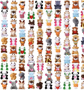 lot 11095 image: Zhanmai 100 Pcs Mini Woodland Animals Plush Toys Bulk Small Keychain Stuffed Animals for Baby Shower Party Favors Easter Egg Fillers Valentines Birthday Gifts Classroom Prizes Kids Bag Accessories