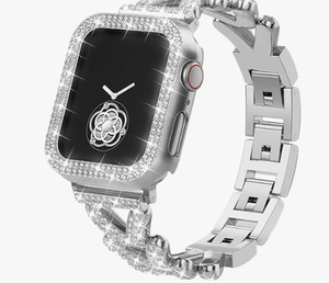 lot 12417 image: Silver Tone Watch Chain Link Bracelet For Apple Watch