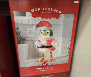 lot 1673 image: Wonder workshop at Target tinsel Bird indoor outdoor Christmas decoration 28 in how tall