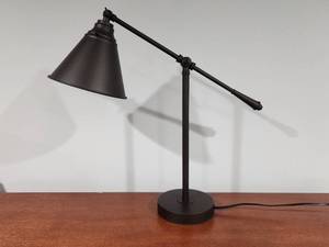 lot 202 image: Industrial Style Adjustable Task Desk Lamp with Cone Shade