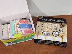 lot 235 image: Party Supplies Bundle with Graduation Party Swirl Decorations