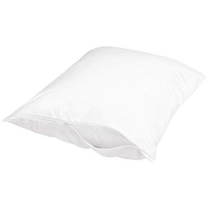 lot 37222 image: Basics Hypoallergenic Protector Cover Pillow Case - 21 x 27 Inches  Standard - Retail $36