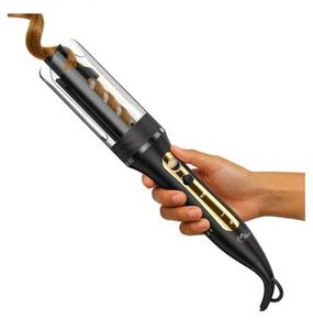 lot 37224 image: Automatic Rotating Curling Iron for Long Hair - 1 Inch Curling Wand for Beach Waves & Loose Curls, Easy Hair Curler for Beginners, Anti-Scald & Frizz-Free, Dual Voltage for Travel - Retail $32