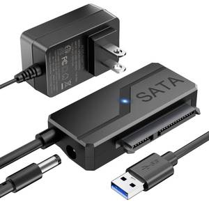 lot 37236 image: SATA to USB Adapter with Power, USB 3.0 to SATA III Internal Hard Drive Reader for 2.5SSD3.5HDD Up to 20TB Converter Cable with 12V DC Adapter Supply Support UASP Seagate WD Hitachi Toshiba - Retail $14