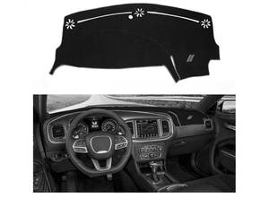 lot 37247 image: Dashboard Cover for Dodge Charger Accessories 2011-2021 2022 2023 Non-Slip Carpet Pad Dash Cover Mat No Glare UV Rays Blocker Sunshade Protector (Gray Edge Gray Trim) - Retail $20