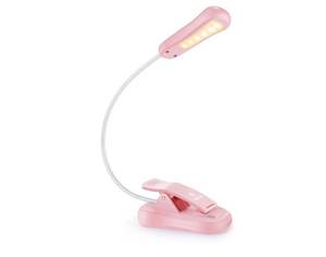 lot 37248 image: 3000K Warm LED Rechargeable Book Light, Book Lights for Reading at Night, 3 Brightness, Up to 80 Hours, Lightweight, Great for Readers(Pink) - Retail $10
