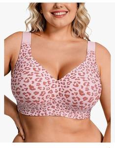 lot 37260 image: Womens Wireless Jelly Bra Plus Size Supportive Seamless Bras Full Coverage Push Up Comfortable No Underwire Tshirt Bras - Retail $20