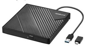 lot 37267 image: External DVD Drive USB 3.0 USB C CD Burner CDDVD -RW Optical Drive, Slim Portable DVD CD ROM Rewriter Writer Duplicator for Laptop Desktop PC Windows 111087 MacBook Mac Linux OS Apple - Retail $24