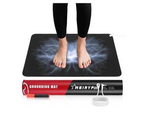 lot 37296 image: Professional Grounding Mat with Carbon Fiber Technology  24x16 Indoor Earthing Pad  15ft Medical-Grade Cord  Cellular Energy Renewal & Inflammation Support - Retail $30