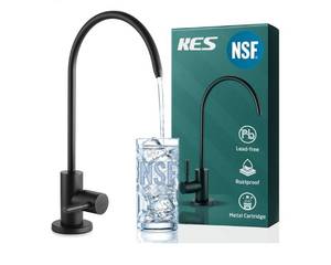 lot 37309 image: KES NSF Certified Reverse Osmosis Faucet, RO Lead-Free Water Filter Faucet Drinking Water Faucets Kitchen Faucet Non-Air-Gap 304 Stainless Steel Matte Black, Z504CLFF18-BK - Retail $40