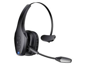 lot 37313 image: Trucker Bluetooth Headset, Wireless Headset with Mic, Bluetooth Headsets with Dual Noise Cancelling Microphone & Mute Button, 55Hrs Working Time PC Headsets for Cell Phones, Computer, Truck Driver - Retail $33