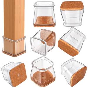 lot 37323 image: Chair Leg Floor Protectors Square, Silicone Chair Leg Protectors for Hardwood Floors, Furniture Leg Pads Caps Covers Protect Wooden Floors from Scratching 20 Pcs Large (Fit1-116 to 1-58) - Retail $10