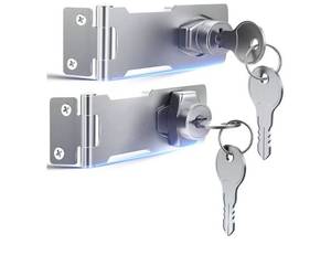lot 37336 image: 3 Inch Zinc Alloy Chrome Finish Cabinet Lock with Key - Retail $16