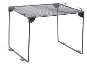 lot 37345 image: U Brands Mesh Locker Organizer Shelf, 11 x 10 x 8, Dusty Black, Back to School Essentials, Stackable, Fits Standard Size School Lockers - Retail $10