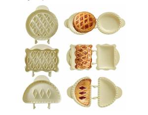 lot 37347 image: 3PCS Dough Presser Pocket Pie Molds, Party Potluck Hand Pie Molds, Apple, Pumpkin And Acorn Shapes (classic model) - Retail $10