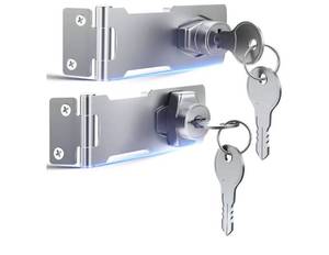 lot 37353 image: 3 Inch Zinc Alloy Chrome Finish Cabinet Lock with Key - Retail $13