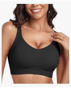 lot 37368 image: Womens Seamless Push Up Bras No Underwire Full Coverage Anti Sagging Comfortable V Neck Bra Wireless Everyday Jelly Bra - Retail $20