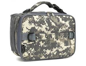 lot 37371 image: Kids Lunch Bag, Durable Insulated School Lunch Box with Shoulder Strap and Bottle Holder, Water-resistant Thermal Small Lunch Cooler Tote - Retail $16