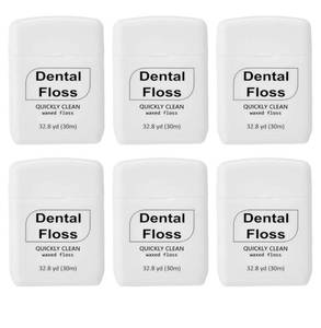 lot 37386 image: 6 Pack Mini Dental Floss, Travel Pack, 30 M Each Waxed Glide Floss Oral Care for Family Teeth Protection Effective Plaque Removal, Slides Smoothly(White) - Retail $6