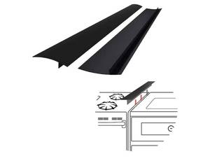 lot 37410 image: Silicone Stove Gap Covers (2 pack), Oven Gap Filler, Heat Resistant Stove Gap Filler, Seal Gap between Stovetop and Counter, Easy Clean (21 inch, Black) - Retail $8