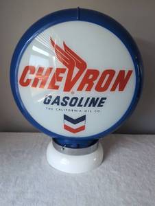 Chevron Gasoline Gas Pump Globe Light
