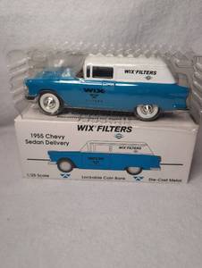 lot 1206 image: WIX Filters 1955 Chevy Sedan Delivery Die-Cast Coin Bank