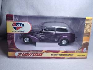 lot 1514 image: CarQuest First Gear 1937 Chevy Sedan Die-Cast Metal Street Rod