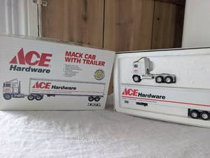 lot 1601 image: ACE Hardware Mack Truck with Trailer Die-Cast Model