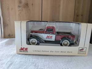 lot 1613 image: ACE Hardware 1936 Dodge Pickup Die Cast Metal Bank Liberty Classics