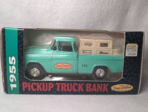 lot 1820 image: ERTL 1955 Pickup Truck Bank Die-Cast Metal 125 Scale True Value Hardware