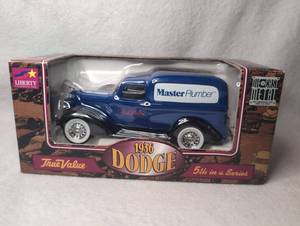 lot 1821 image: Liberty Classics True Value 1936 Dodge Panel Van Die Cast Bank