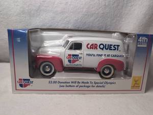 lot 1852 image: SpecCast CarQuest 1952 Chevrolet Panel Delivery Truck Die Cast Bank