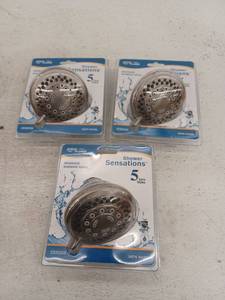 lot 14403 image: 3.6 Inch Message Shower Head, 3 Pack