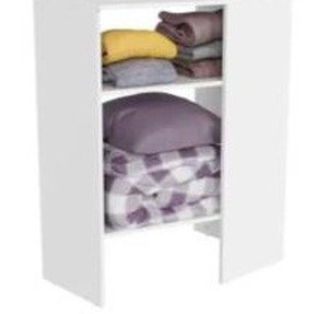 lot 14436 image: ClosetMaid BrightWood 3 Shelf Corner Unit, White