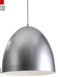 lot 14625 image: Brooklyn 1 Light 15.75 inch Silver Pendant Ceiling Light
