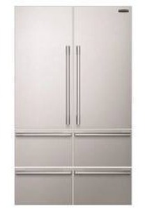 lot 14630 image: SKS Professional Series 48 French Door Stainless Steel Refrigerator Panel Kit