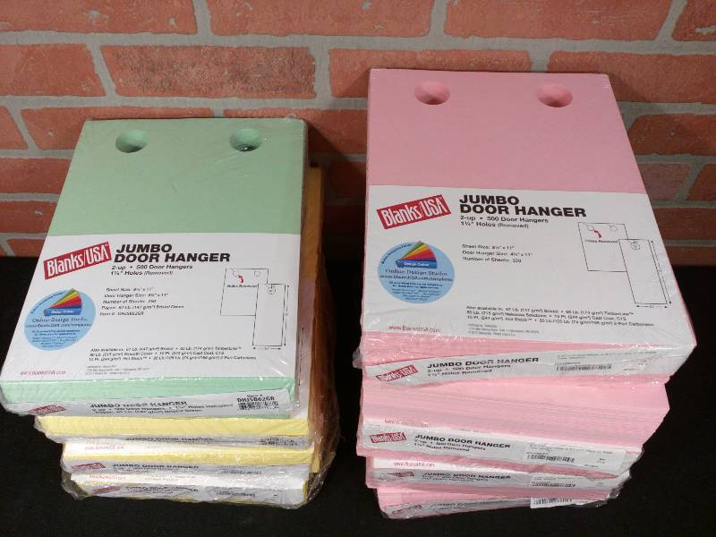 Blanks Usa Jumbo Printable Cardstock Door Hangers 2 Up